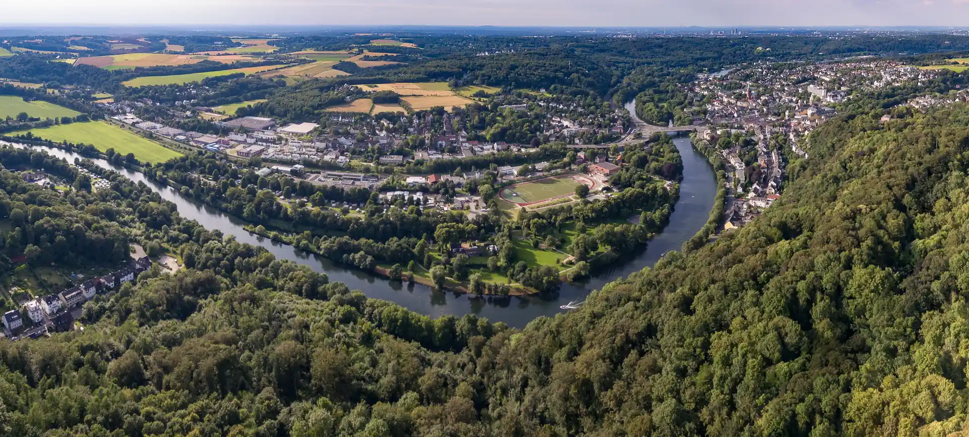 Luftaufnahme Essen und Ruhrgebiet